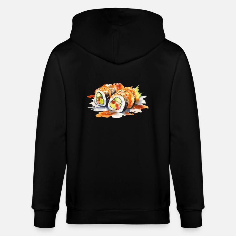 Sushi - Stanley/Stella Unisex Bio-Kapuzenjacke CULTIVATOR  - Schwarz