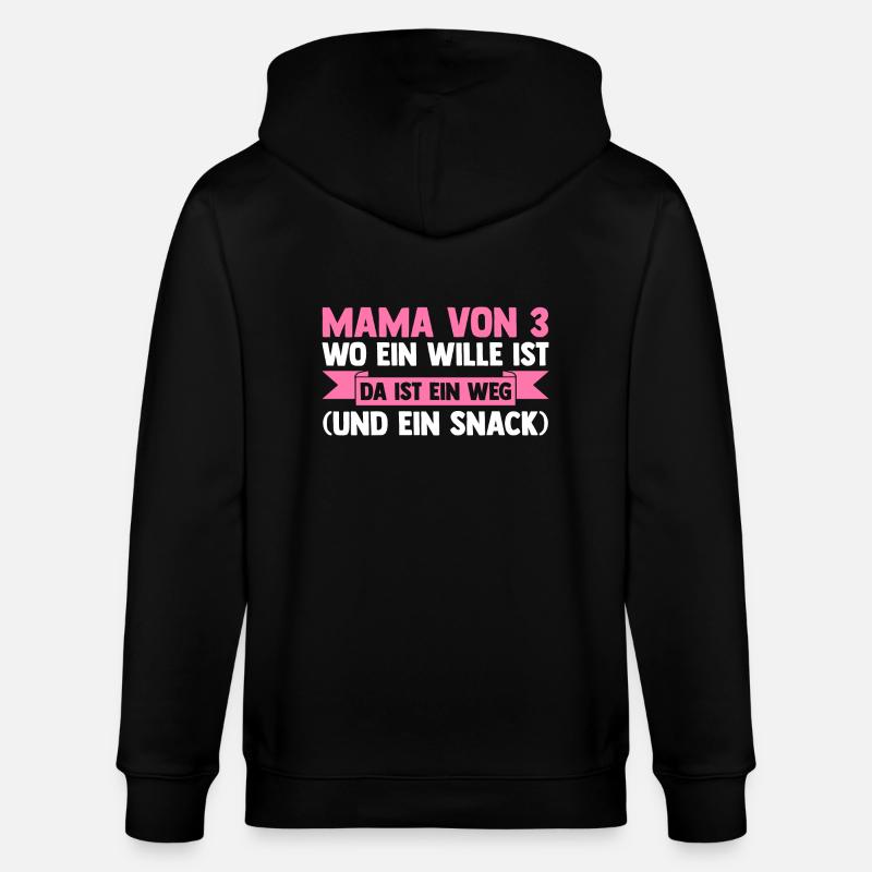 Maman de 3 enfants - Veste à capuche bio CULTIVATOR Stanley/Stella Unisexe - noir
