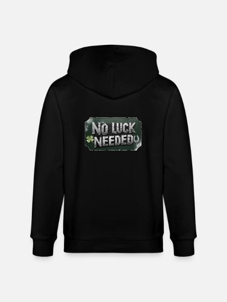 no luck needed - St.Patrick´s Day - Stanley/Stella Unisex Bio-Kapuzenjacke CULTIVATOR  - Schwarz