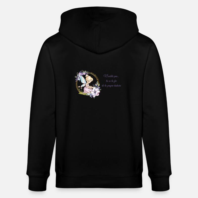 fée rêveuse écrivain - Veste à capuche bio CULTIVATOR Stanley/Stella Unisexe - noir