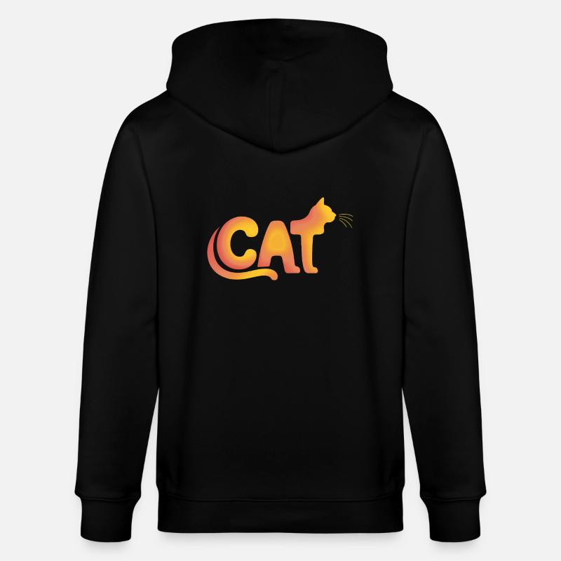 Chat - Logo de chat mignon - Veste à capuche bio CULTIVATOR Stanley/Stella Unisexe - noir