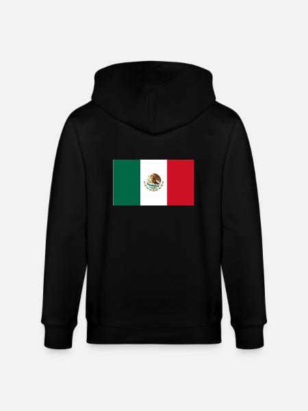 Mexiko, Fahne, Flagge, Mexico - Stanley/Stella Unisex Bio-Kapuzenjacke CULTIVATOR - Schwarz