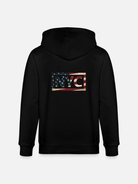 NYC (New York City) - Stanley/Stella CULTIVATOR Unisex Organic Hooded Jacket - black