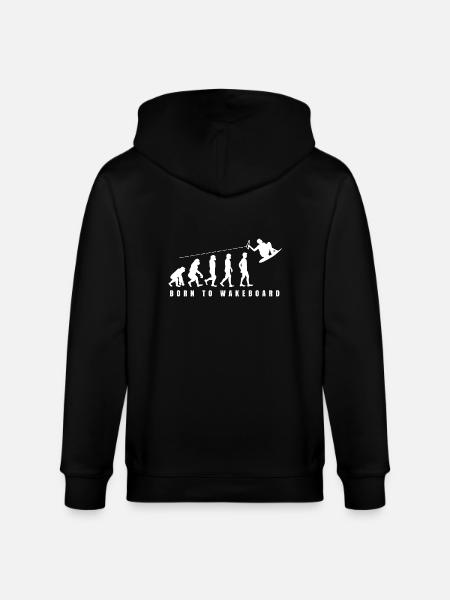 Wakeboarder gift wakeboard waterskiing - Stanley/Stella CULTIVATOR Unisex Organic Hooded Jacket - black
