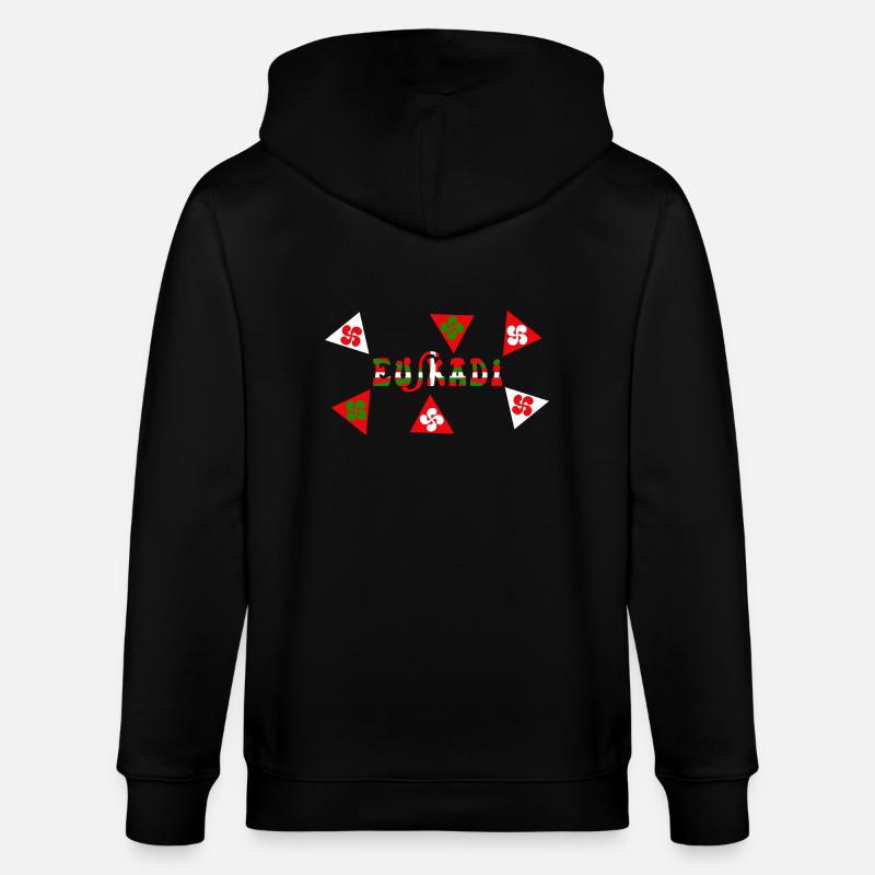 Euskadi Pays Basque - Veste à capuche bio CULTIVATOR Stanley/Stella Unisexe - noir