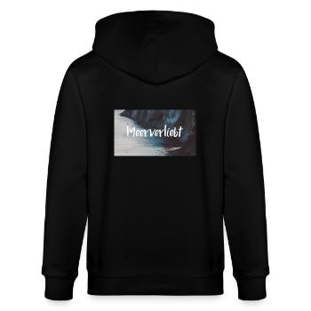 Meer Verliebt - Stanley/Stella Unisex Bio-Kapuzenjacke CULTIVATOR  - Schwarz - Hinten - Anna (173cm)