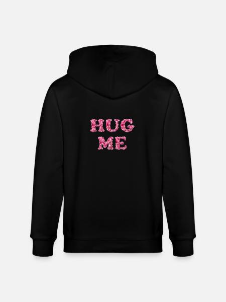 Hug Me with rose petals - Stanley/Stella CULTIVATOR Unisex Organic Hooded Jacket - black