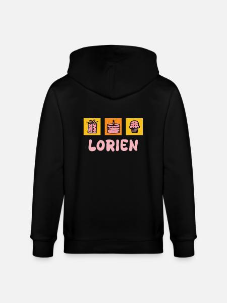 Lorien comme prénom - Veste à capuche bio CULTIVATOR Stanley/Stella Unisexe - noir