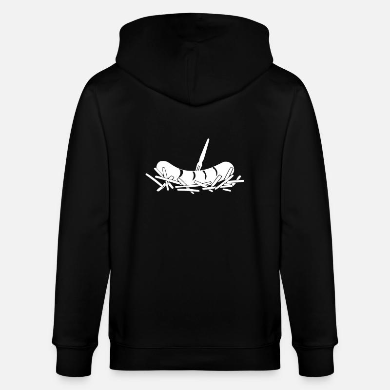 Frites currywurst - Veste à capuche bio CULTIVATOR Stanley/Stella Unisexe - noir