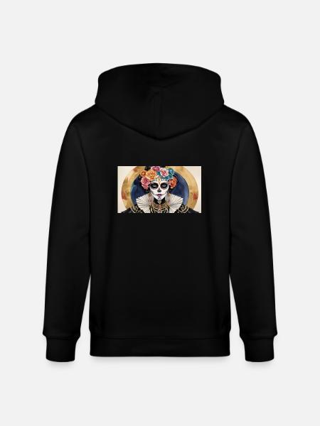 LA CATRINA DELUXE - Stanley/Stella CULTIVATOR Unisex Organic Hooded Jacket - black