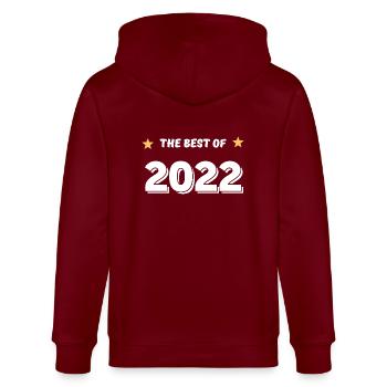 Best of 2022 - Veste à capuche bio CULTIVATOR Stanley/Stella Unisexe - bordeaux - Dos - Anna (173cm)