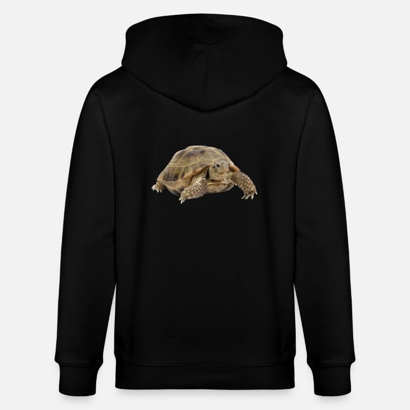 turtle schildkroete tiere animals7 - Stanley/Stella Unisex Bio-Kapuzenjacke CULTIVATOR  - Schwarz