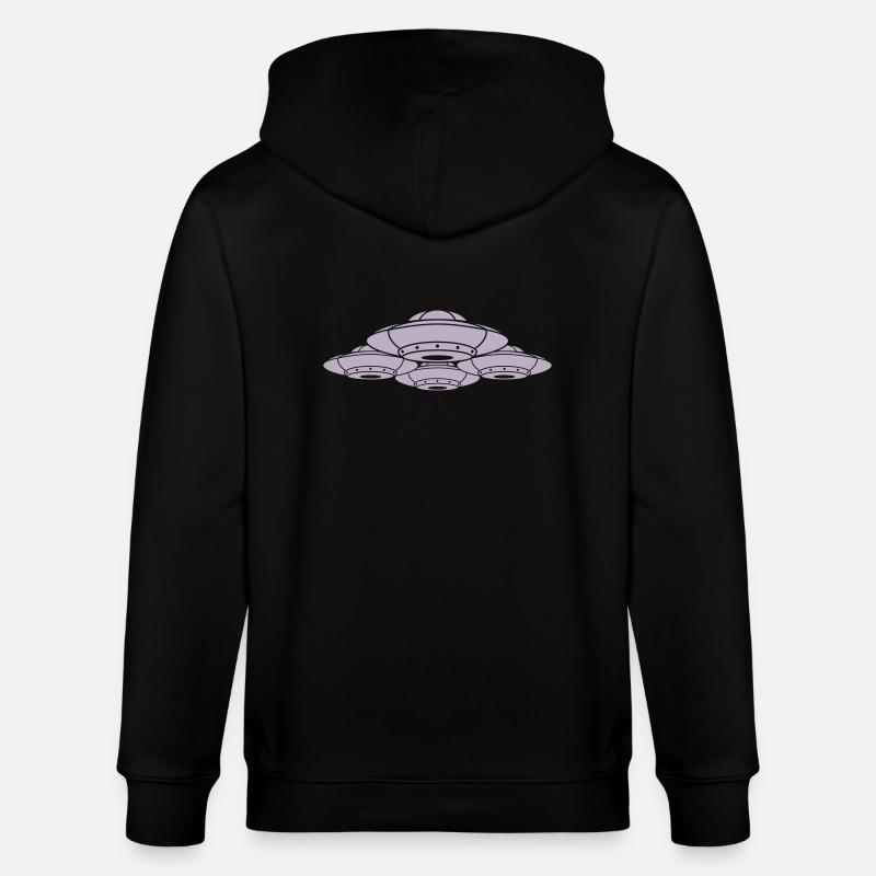 Group Squadron many UFOs - Stanley/Stella CULTIVATOR  Unisex Organic Hooded Jacket - black