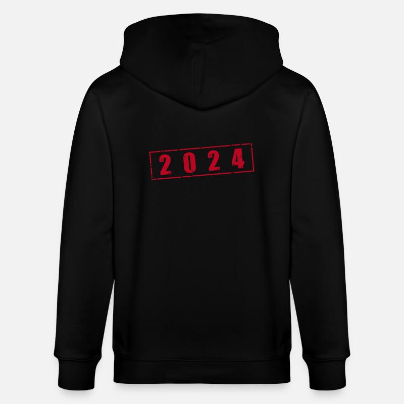 2024 Jahr - Stanley/Stella Unisex Bio-Kapuzenjacke CULTIVATOR  - Schwarz