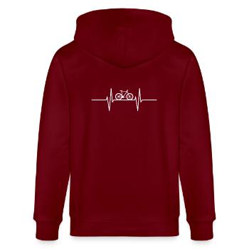 Vélo de fréquence cardiaque - Veste à capuche bio CULTIVATOR Stanley/Stella Unisexe - bordeaux - Dos - Anna (173cm)
