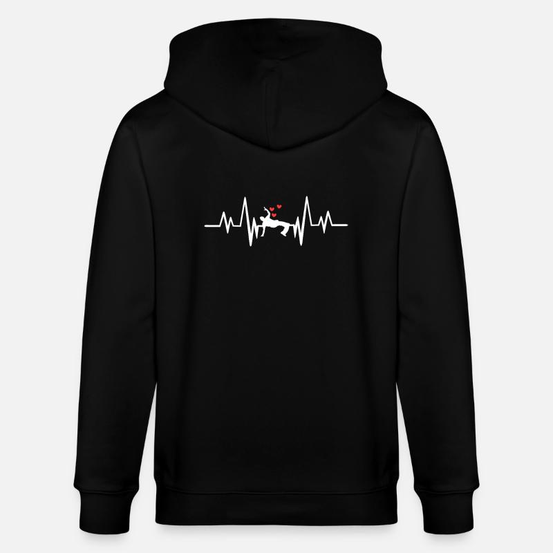 Breakdance Heartbeat - Veste à capuche bio CULTIVATOR Stanley/Stella Unisexe - noir