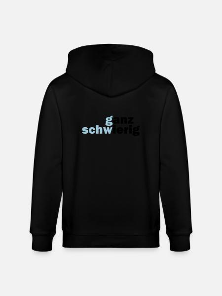 Ganz Schwierig - Stanley/Stella Unisex Bio-Kapuzenjacke CULTIVATOR  - Schwarz