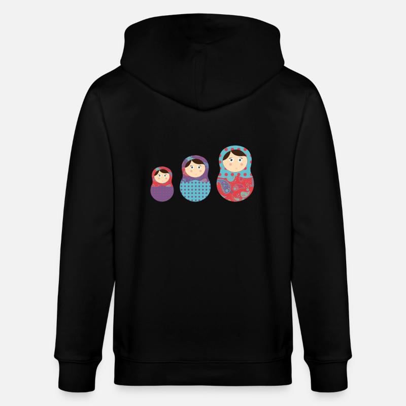 matriochkas - Stanley/Stella Unisex Bio-Kapuzenjacke CULTIVATOR  - Schwarz