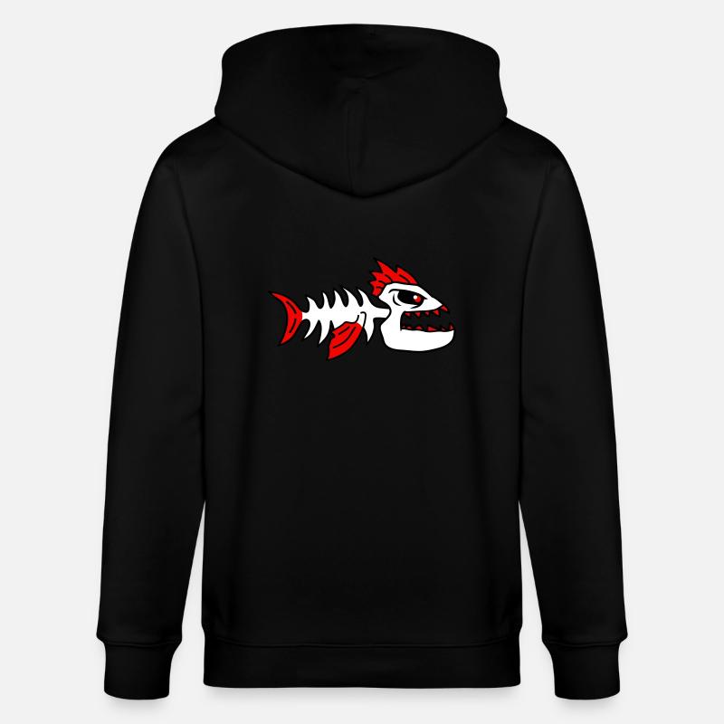 Fish Bone Punk Monster - Stanley/Stella Unisex Bio-Kapuzenjacke CULTIVATOR  - Schwarz
