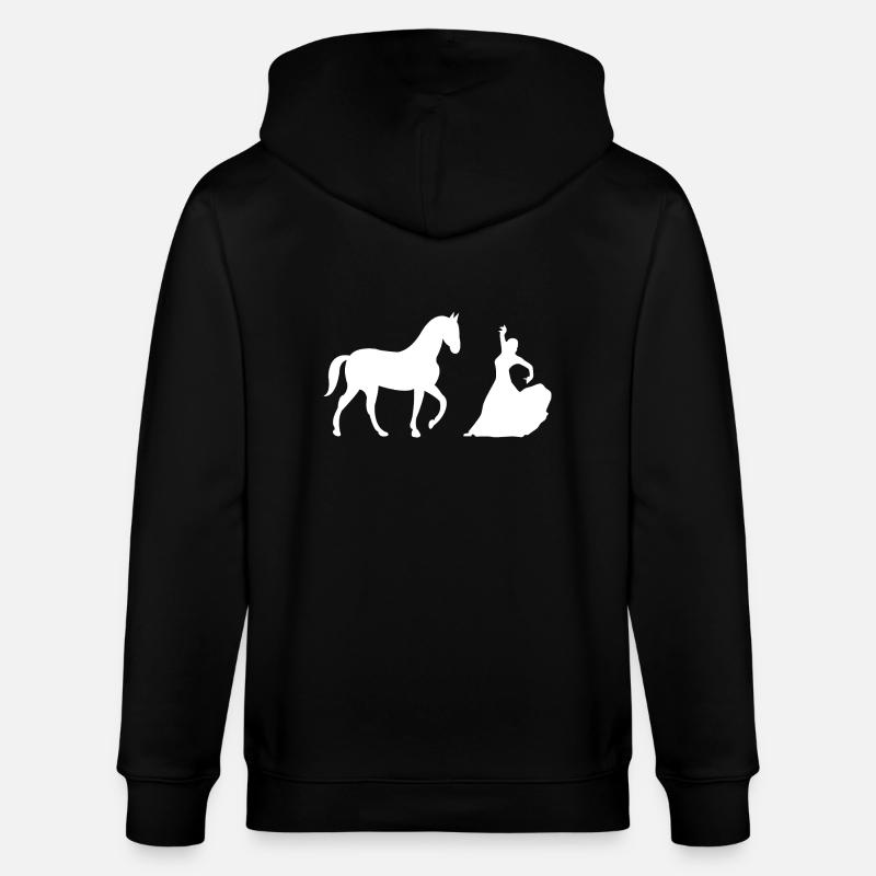 Pferd - Stanley/Stella Unisex Bio-Kapuzenjacke CULTIVATOR  - Schwarz
