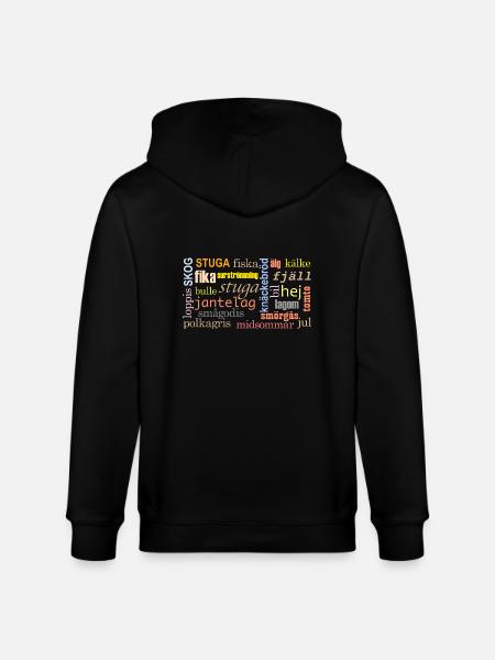 Swedish words - Stanley/Stella CULTIVATOR  Unisex Organic Hooded Jacket - black