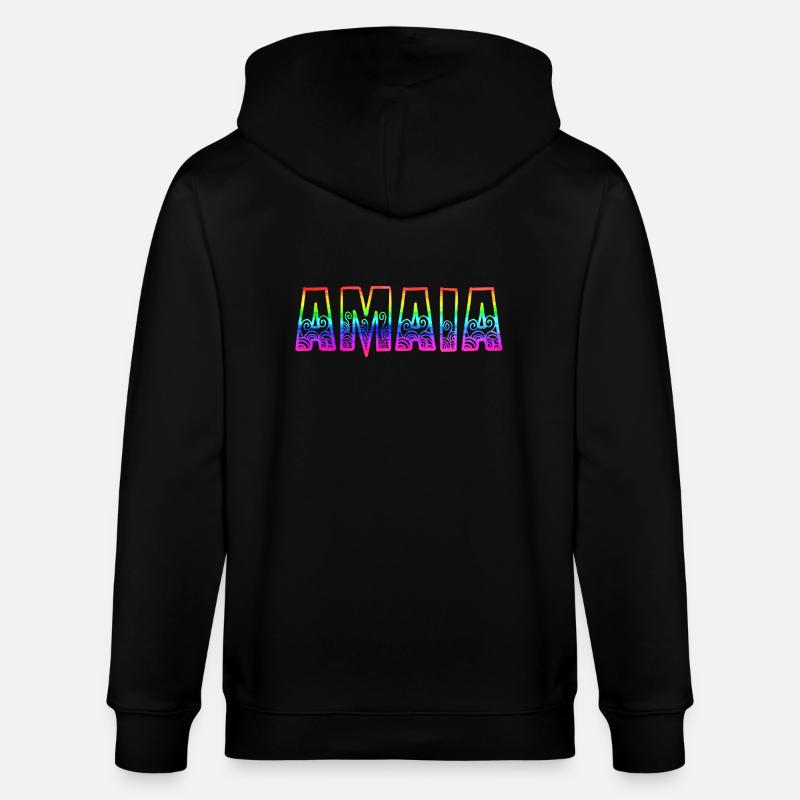 amaia rs arc-en-ciel - Veste à capuche bio CULTIVATOR Stanley/Stella Unisexe - noir