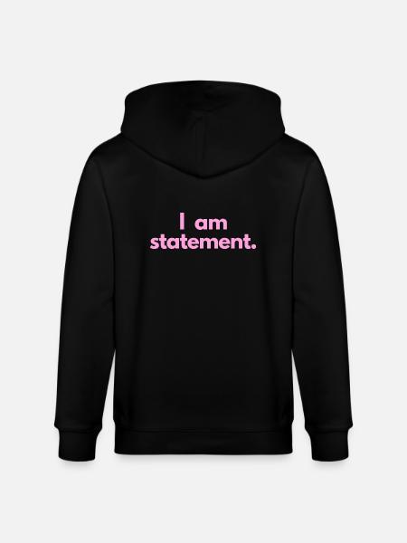 statement txt pink - Stanley/Stella Unisex Bio-Kapuzenjacke CULTIVATOR  - Schwarz