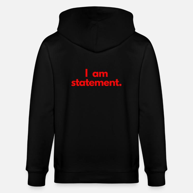 Ich bin eine Aussage. Rot - Stanley/Stella Unisex Bio-Kapuzenjacke CULTIVATOR  - Schwarz