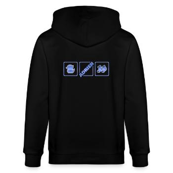 Adrien als Geburt - Stanley/Stella Unisex Bio-Kapuzenjacke CULTIVATOR  - Schwarz - Hinten - Anna (173cm)