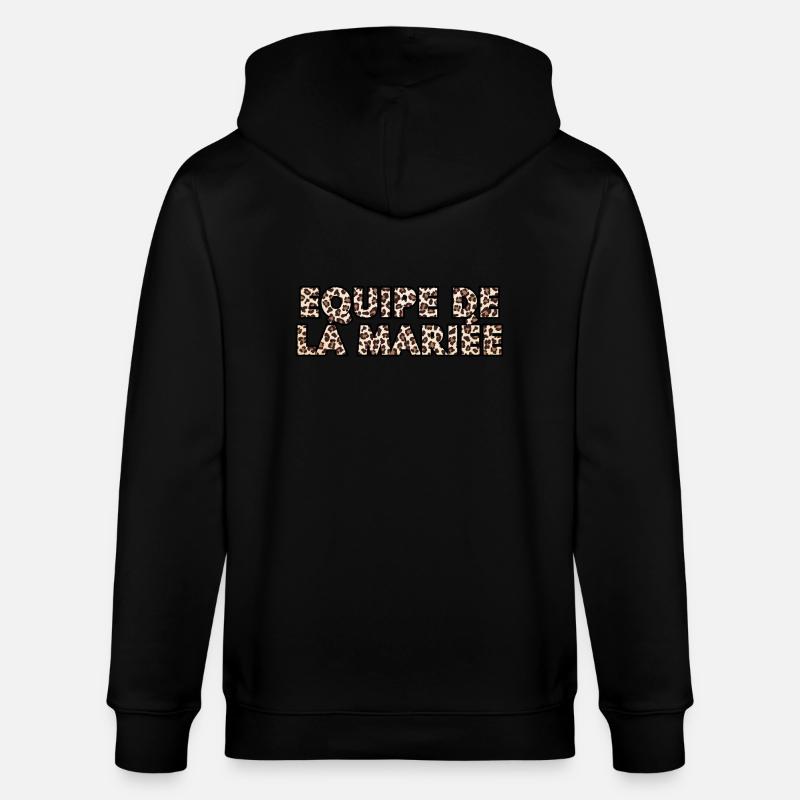 Équipe de la mariée léopard - Veste à capuche bio CULTIVATOR Stanley/Stella Unisexe - noir