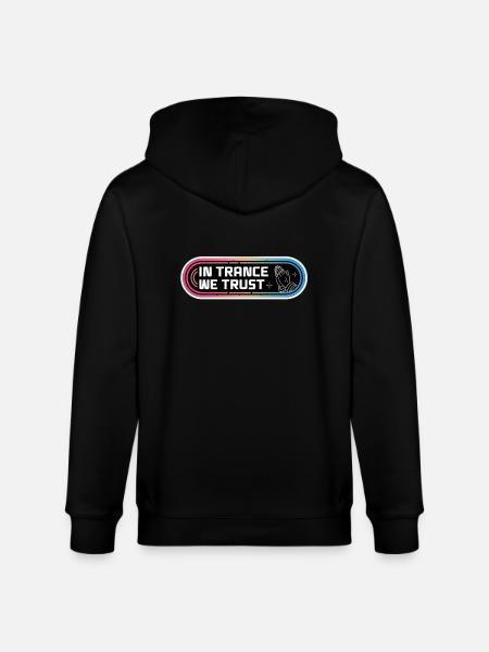 In trance we trust - Stanley/Stella CULTIVATOR  Unisex Organic Hooded Jacket - black