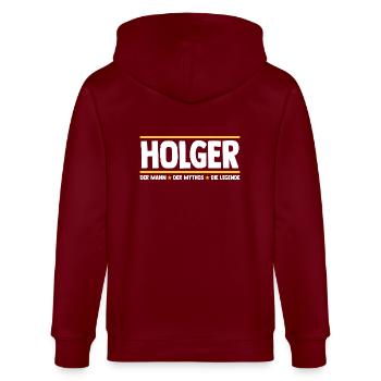Holger - Veste à capuche bio CULTIVATOR Stanley/Stella Unisexe - bordeaux - Dos - Anna (173cm)