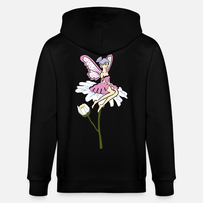Sonnenblumen Fee - Stanley/Stella Unisex Bio-Kapuzenjacke CULTIVATOR  - Schwarz