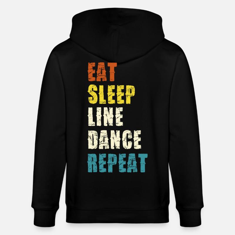 Line Dance Lebensstil Slogan - Stanley/Stella Unisex Bio-Kapuzenjacke CULTIVATOR - Schwarz