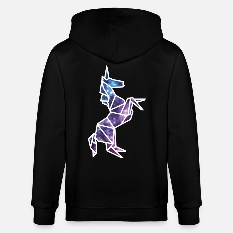 Galaxy Einhorn - Stanley/Stella Unisex Bio-Kapuzenjacke CULTIVATOR  - Schwarz