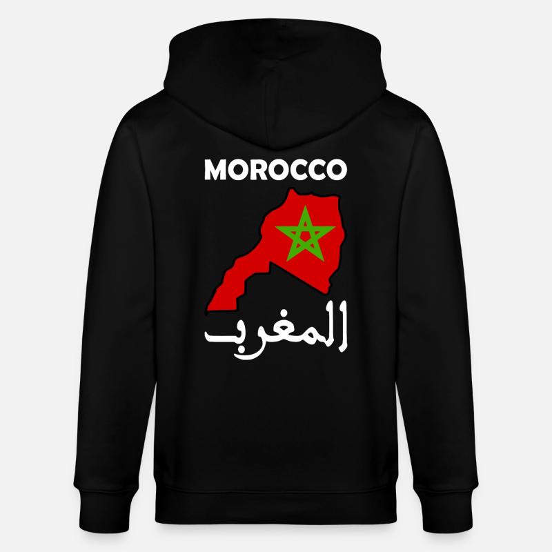 Maroc - Veste à capuche bio CULTIVATOR Stanley/Stella Unisexe - noir