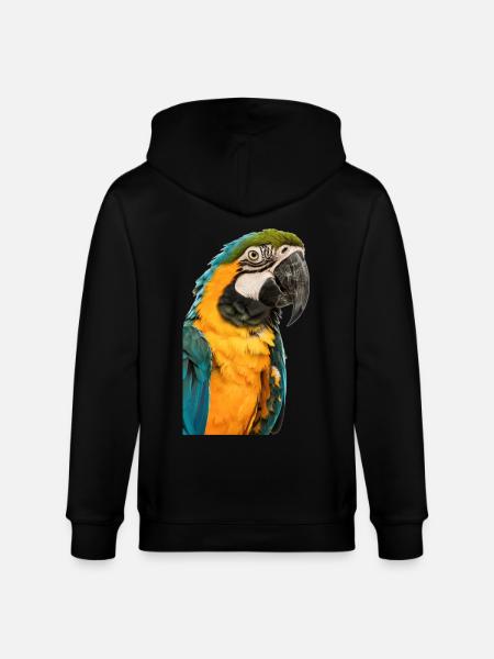 Macaw - Stanley/Stella CULTIVATOR Unisex Organic Hooded Jacket - black