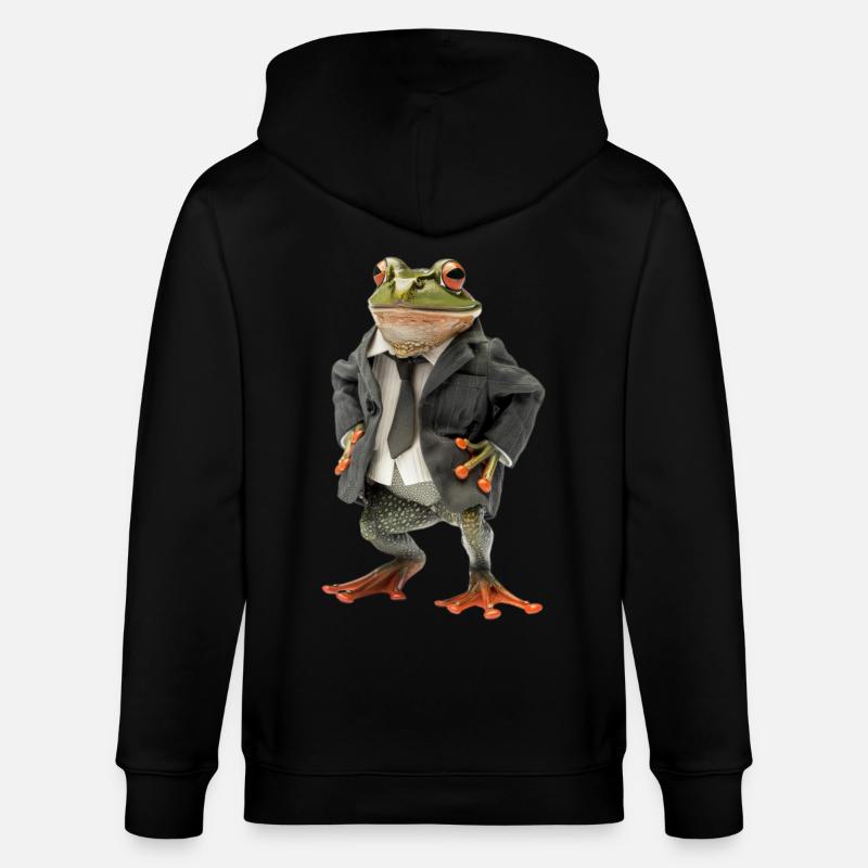 Frog - Stanley/Stella CULTIVATOR  Unisex Organic Hooded Jacket - black