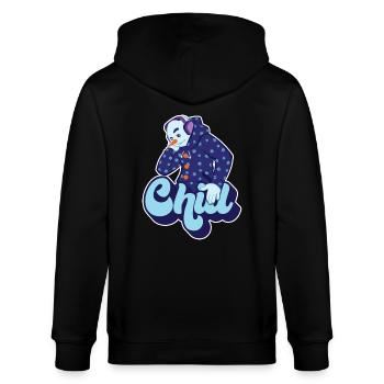 Chill Cool Fun Schneemann Winter Schnee Weihnachtsgeschenk - Stanley/Stella Unisex Bio-Kapuzenjacke CULTIVATOR  - Schwarz - Hinten - Anna (173cm)