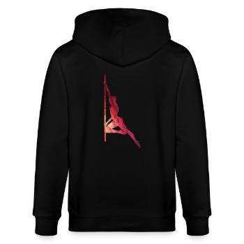 Pole Dance Tänzerin Frau Grunge Look - Stanley/Stella Unisex Bio-Kapuzenjacke CULTIVATOR  - Schwarz - Hinten - Anna (173cm)