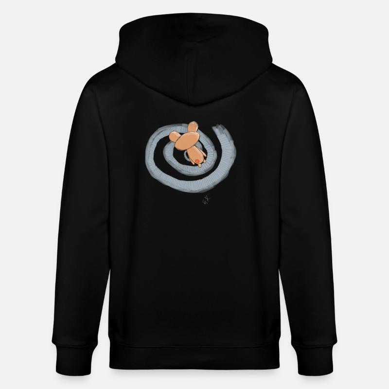 Ours perdu - Spirale - Veste à capuche bio CULTIVATOR Stanley/Stella Unisexe - noir
