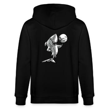 2020 11 30 Hai mit - Stanley/Stella Unisex Bio-Kapuzenjacke CULTIVATOR  - Schwarz - Hinten - Anna (173cm)