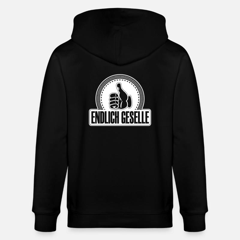 Endlich Geselle Daumen hoch - Stanley/Stella Unisex Bio-Kapuzenjacke CULTIVATOR  - Schwarz