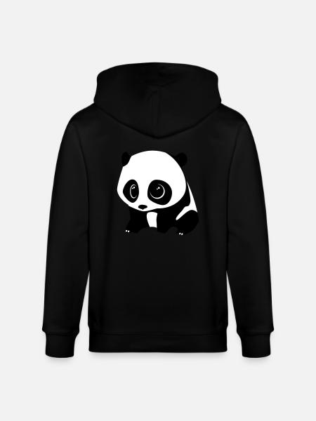panda baby - Stanley/Stella Unisex Bio-Kapuzenjacke CULTIVATOR - Schwarz