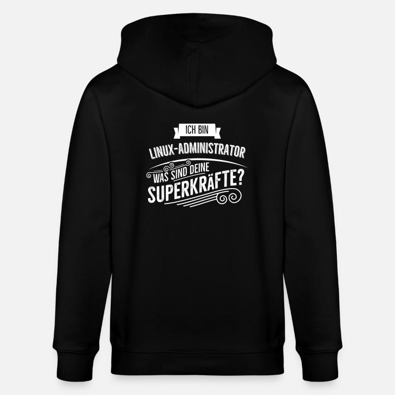Linux Administrator - Stanley/Stella Unisex Bio-Kapuzenjacke CULTIVATOR  - Schwarz