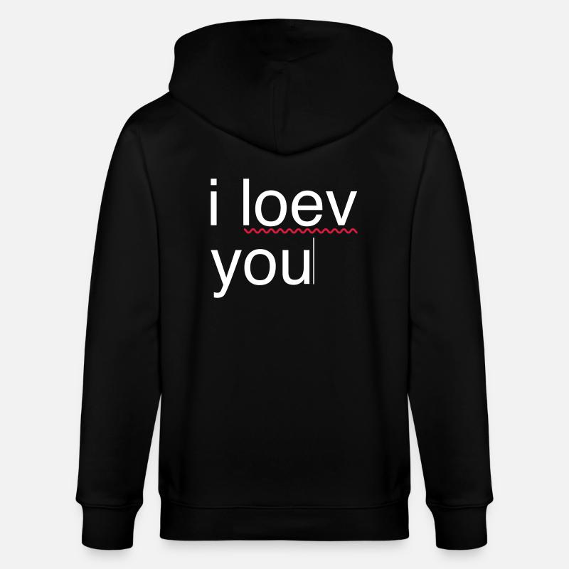 ich liebe dich Fehler - Stanley/Stella Unisex Bio-Kapuzenjacke CULTIVATOR - Schwarz