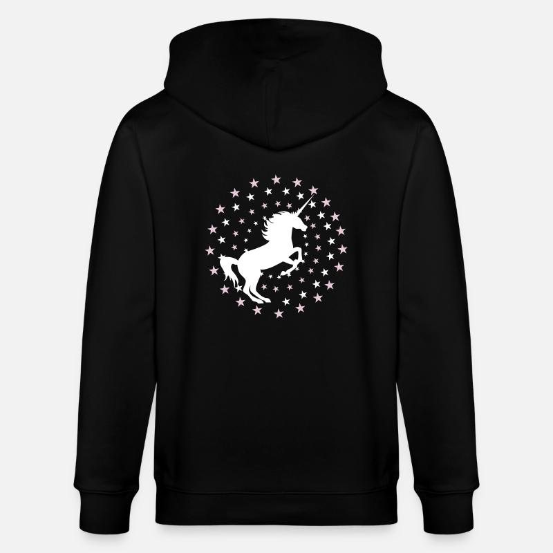 Einhorn - Stanley/Stella Unisex Bio-Kapuzenjacke CULTIVATOR  - Schwarz