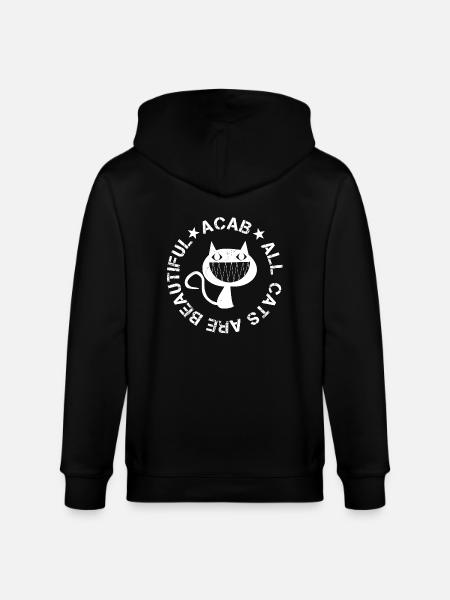 All Cats Are Beautiful - Stanley/Stella CULTIVATOR  Unisex Organic Hooded Jacket - black