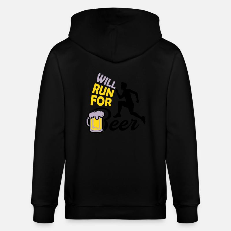 Courir pour la bière - Veste à capuche bio CULTIVATOR Stanley/Stella Unisexe - noir