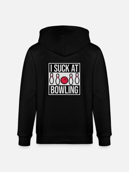 I suck at bowling - Stanley/Stella CULTIVATOR  Unisex Organic Hooded Jacket - black